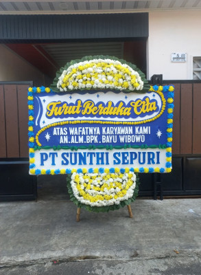 Papan Bunga Duka di Pondokaso Tengah